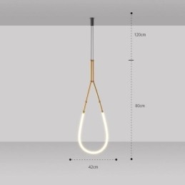 Lampada a sospensione Creative Line Bamboo Lampada da soffitto Nero Oro