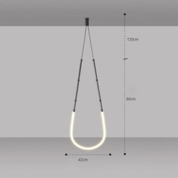 Lampada a sospensione Creative Line Bamboo Lampada da soffitto Nero Oro