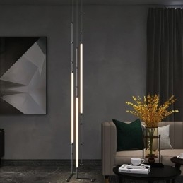 Plafoniera Creative Line Bamboo Lampada a sospensione Nero Oro