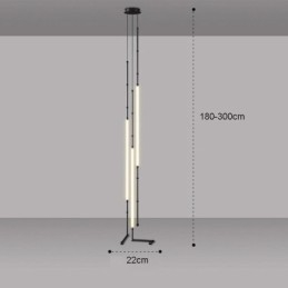 Plafoniera Creative Line Bamboo Lampada a sospensione Nero Oro