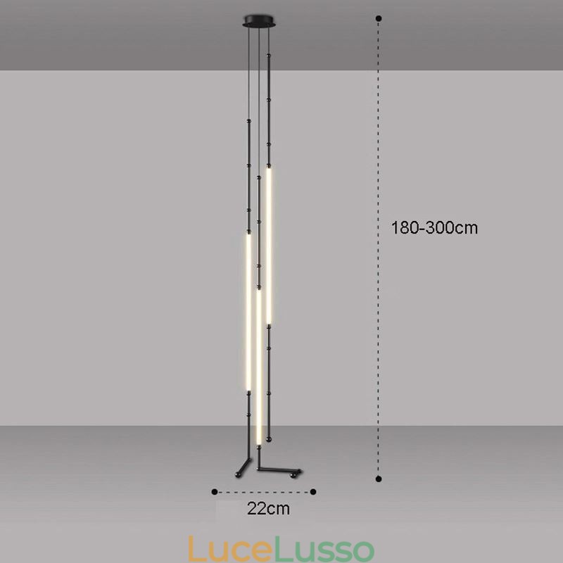 Plafoniera Creative Line Bamboo Lampada a sospensione Nero Oro