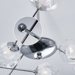 Lampada a sospensione in vetro in stile europeo, semplice lampada da soffitto Magic Beans