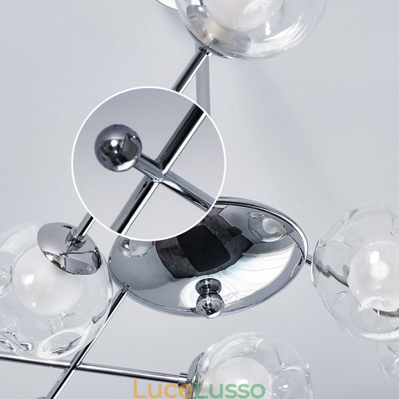 Lampada a sospensione in vetro in stile europeo, semplice lampada da soffitto Magic Beans