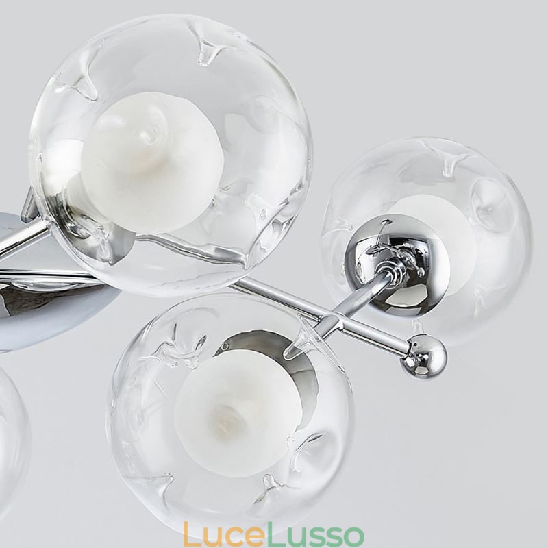 Lampada a sospensione in vetro in stile europeo, semplice lampada da soffitto Magic Beans