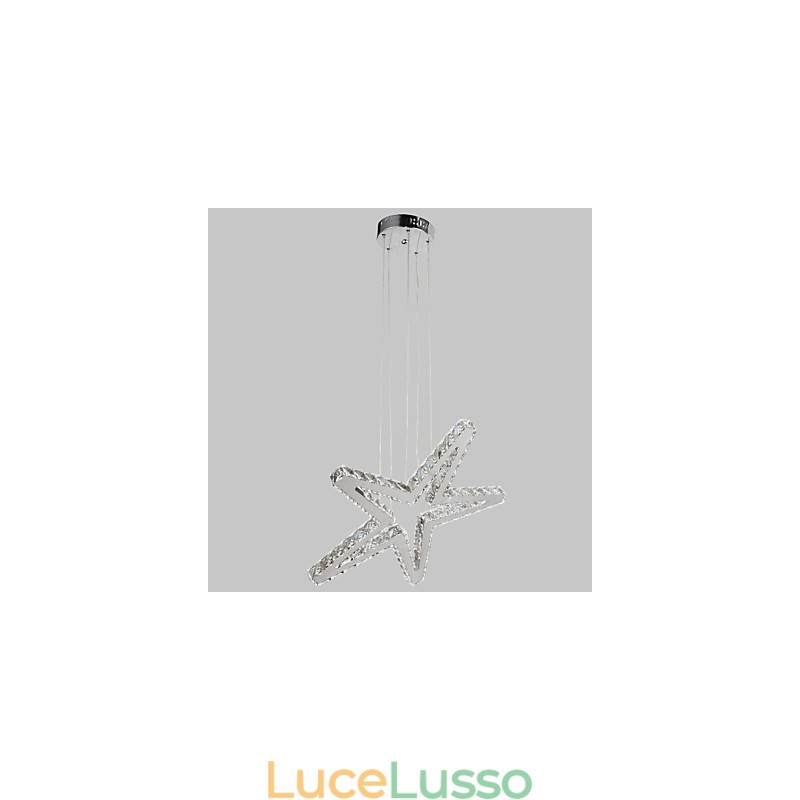 Lampadario tradizionale classico in metallo cromato