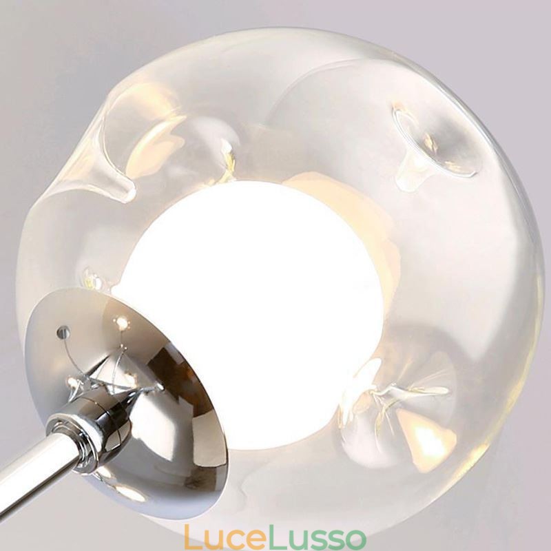 Lampada a sospensione in vetro Lampada a sospensione europea Magic Bean 4 luci