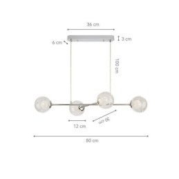 Lampada a sospensione in vetro Lampada a sospensione europea Magic Bean 4 luci