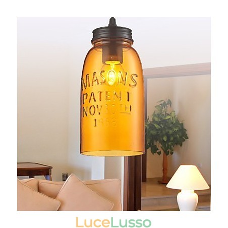 Lampada a sospensione 1 luce stile Italia Galvanica trasparente Lampada a sospensione 1 luce stile Italia Galvanica trasparente