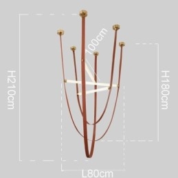Lampada a sospensione europea Wabi Sabi Style Cintura decorativa