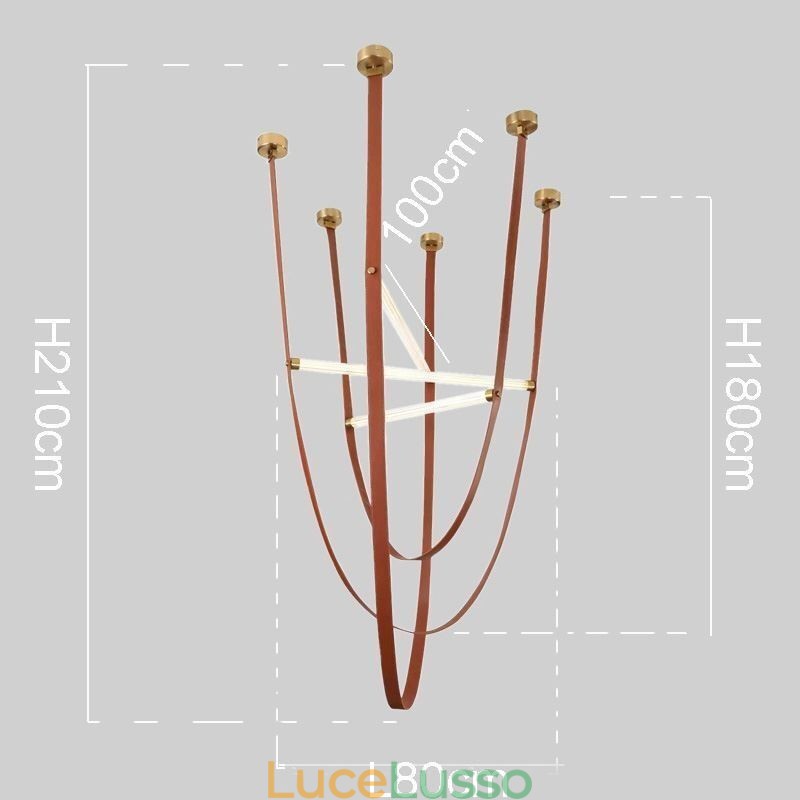 Lampada a sospensione europea Wabi Sabi Style Cintura decorativa