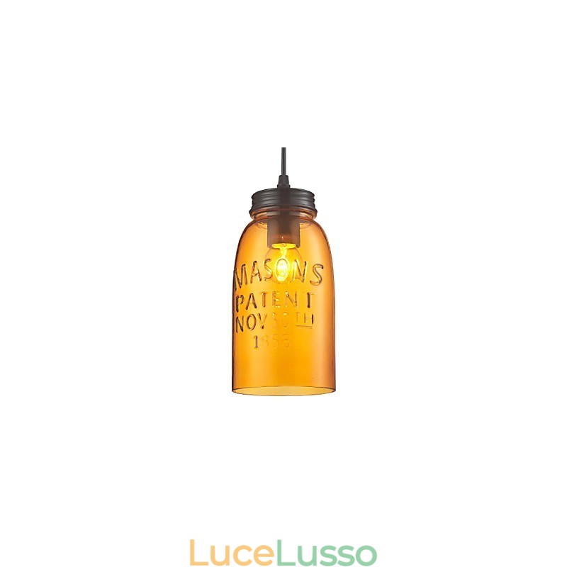 Lampada a sospensione 1 luce stile Italia Galvanica trasparente