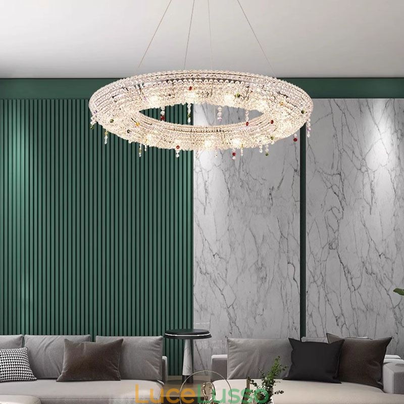 Lampada a sospensione in cristallo Luce moderna Lampada da soffitto di lusso