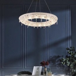 Lampada a sospensione in cristallo Luce moderna Lampada da soffitto di lusso