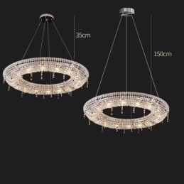 Lampada a sospensione in cristallo Luce moderna Lampada da soffitto di lusso