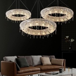 Lampada a sospensione in cristallo Luce moderna Lampada da soffitto di lusso