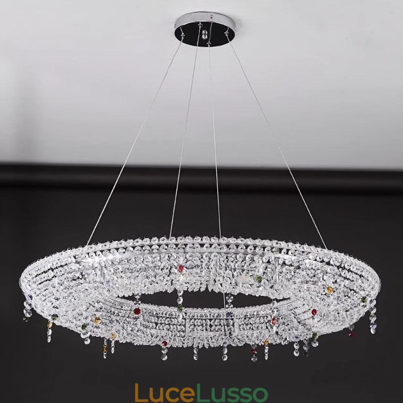 Lampada a sospensione in cristallo Luce moderna Lampada da soffitto di lusso