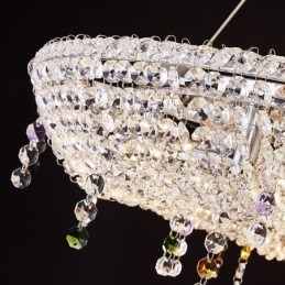 Lampada a sospensione in cristallo Lampada da soffitto ovale moderna di lusso