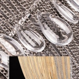 Lampada a sospensione Tassel Retro American Duplex in alluminio con catena a soffitto