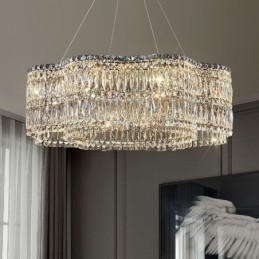 Lampada da soffitto in cristallo Lampada a sospensione moderna e semplice