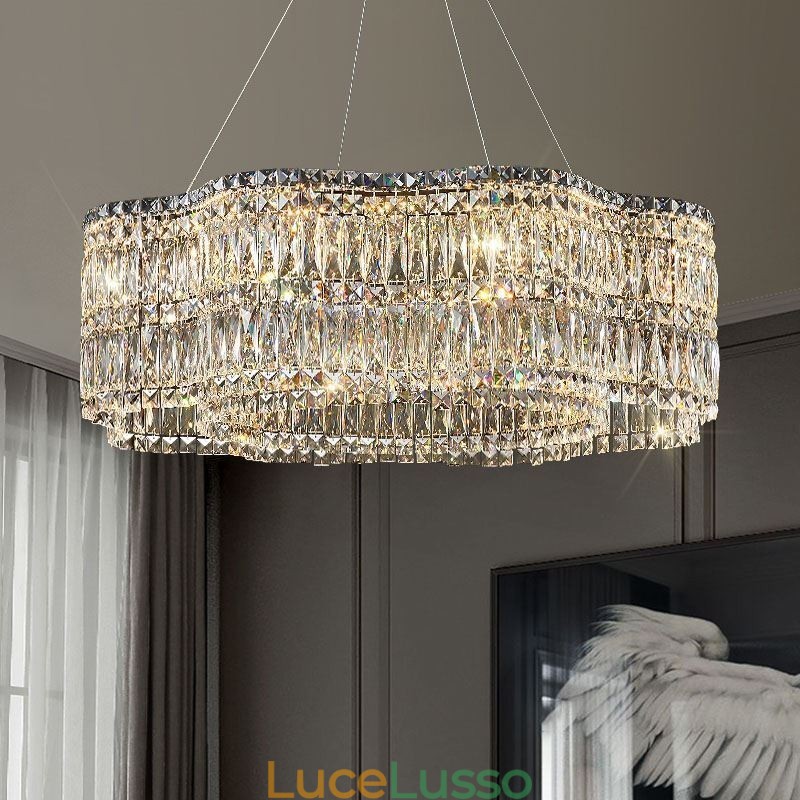 Lampada da soffitto in cristallo Lampada a sospensione moderna e semplice