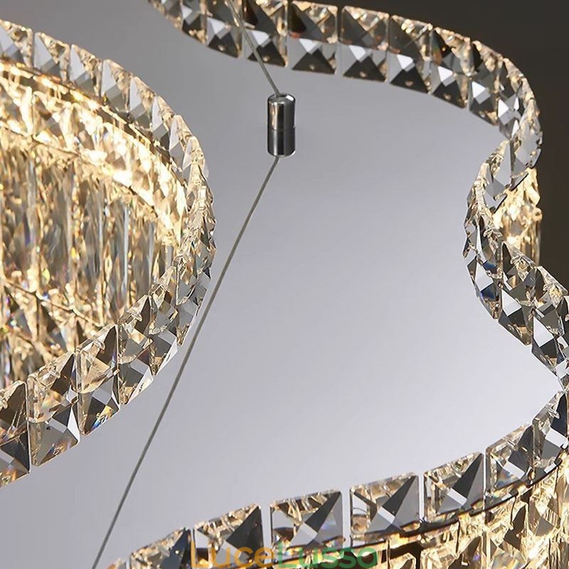 Lampada da soffitto in cristallo Lampada a sospensione moderna e semplice