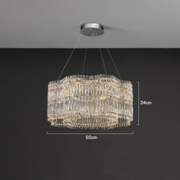 Lampada da soffitto in cristallo Lampada a sospensione moderna e semplice