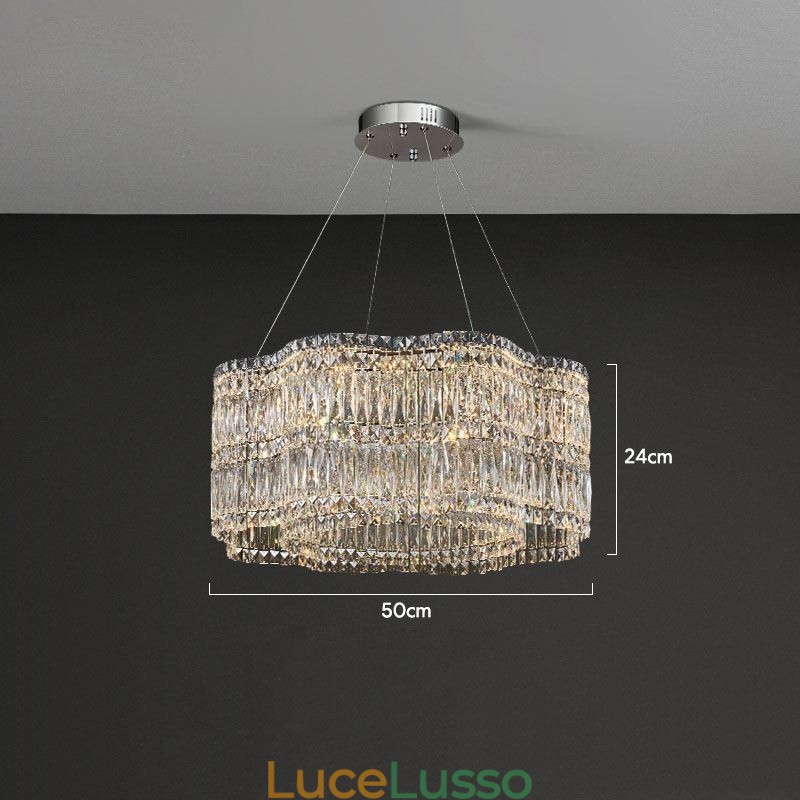 Lampada da soffitto in cristallo Lampada a sospensione moderna e semplice