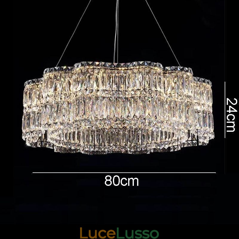 Lampada da soffitto in cristallo Lampada a sospensione moderna e semplice