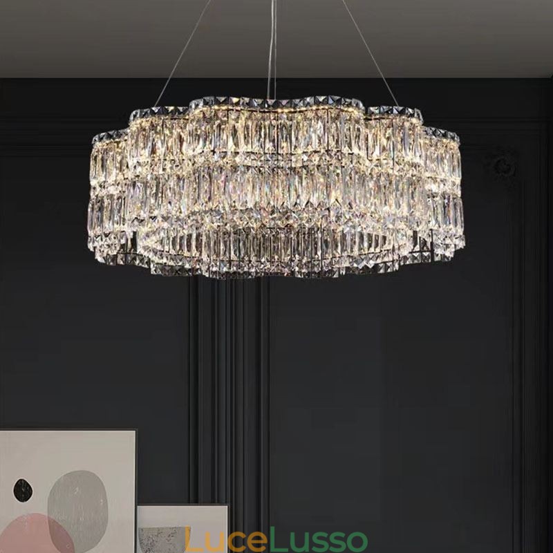 Lampada da soffitto in cristallo Lampada a sospensione moderna e semplice