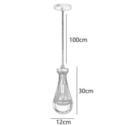 Lampada a sospensione a goccia d'acqua, moderna, minimalista, in rame, arte, lampada da soffitto