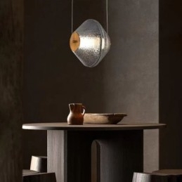 Lampada a sospensione moderna semplice in vetro singolo piccola lampada da soffitto