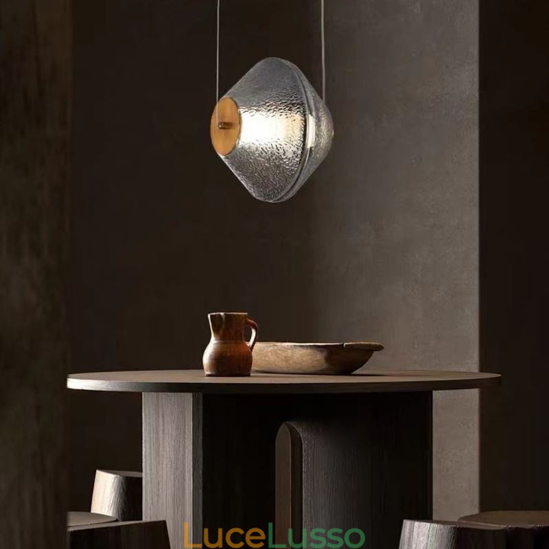 Lampada a sospensione moderna semplice in vetro singolo piccola lampada da soffitto