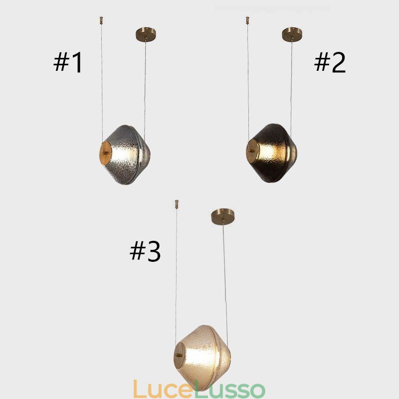 Lampada a sospensione moderna semplice in vetro singolo piccola lampada da soffitto