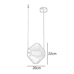 Lampada a sospensione moderna semplice in vetro singolo piccola lampada da soffitto