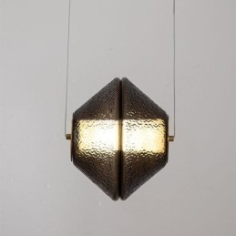 Lampada a sospensione moderna semplice in vetro singolo piccola lampada da soffitto