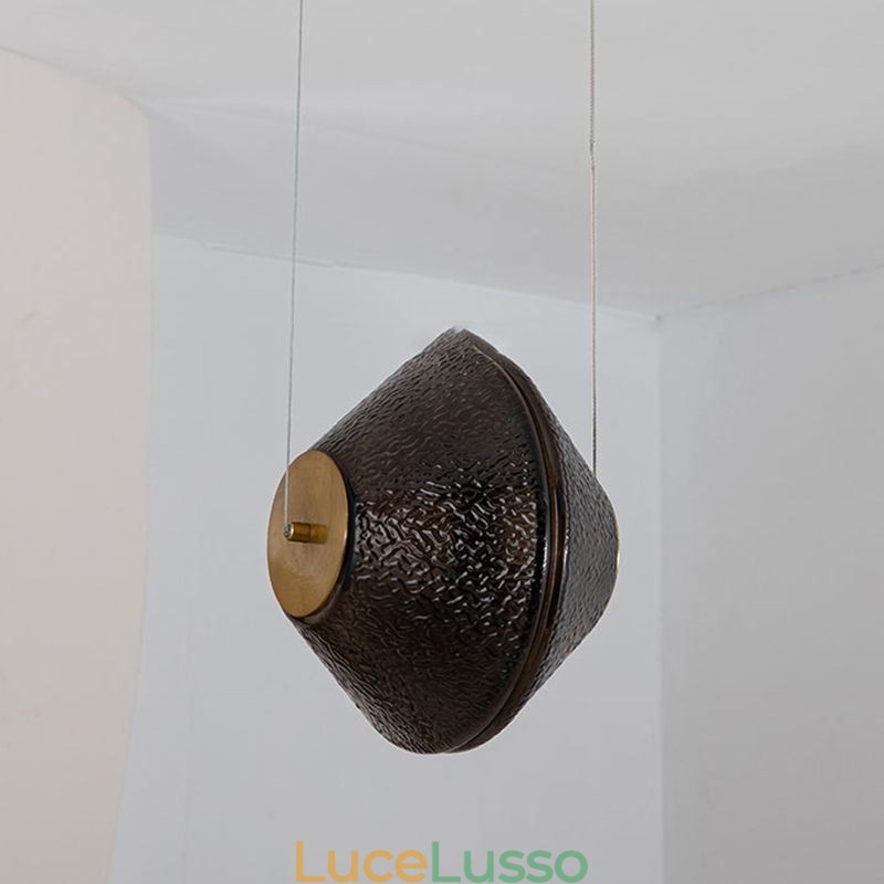 Lampada a sospensione moderna semplice in vetro singolo piccola lampada da soffitto