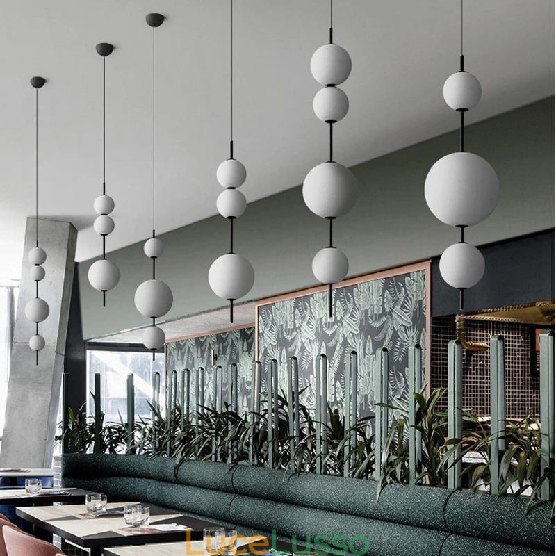 Lampada a sospensione moderna minimalista Magic Beans Molecule Lampada da soffitto