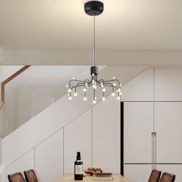 Lampada a sospensione Nordic Creative Lampada da soffitto bianca naturale 14 luci