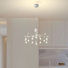 Lampada a sospensione Nordic Creative Lampada da soffitto bianca naturale 14 luci