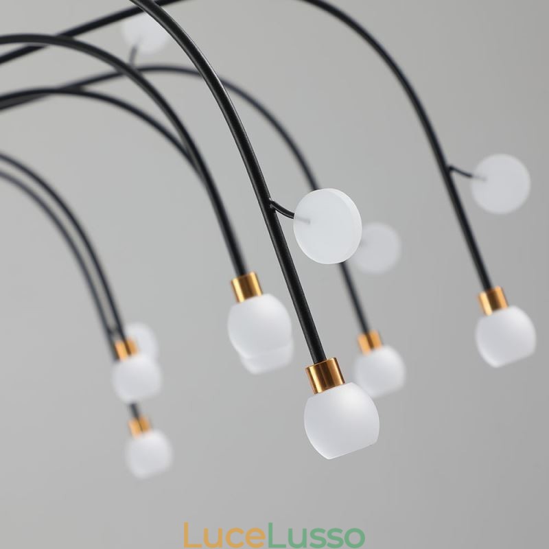 Lampada a sospensione Nordic Creative Lampada da soffitto bianca naturale 14 luci
