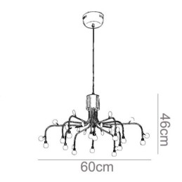Lampada a sospensione Nordic Creative Lampada da soffitto bianca naturale 14 luci