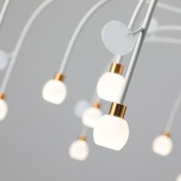 Lampada a sospensione Nordic Creative Lampada da soffitto bianca naturale 14 luci