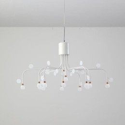 Lampada a sospensione Nordic Creative Lampada da soffitto bianca naturale 14 luci