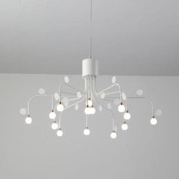 Lampada a sospensione Nordic Creative Lampada da soffitto bianca naturale 14 luci