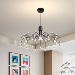Lampada a sospensione Nordic Creative Lampada da soffitto bianca naturale 30 luci