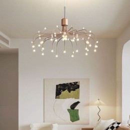 Lampada a sospensione Nordic Creative Lampada da soffitto bianca naturale 30 luci