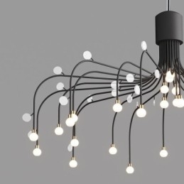 Lampada a sospensione Nordic Creative Lampada da soffitto bianca naturale 30 luci