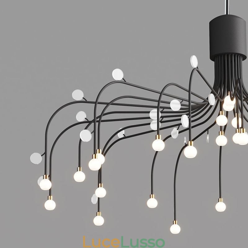 Lampada a sospensione Nordic Creative Lampada da soffitto bianca naturale 30 luci
