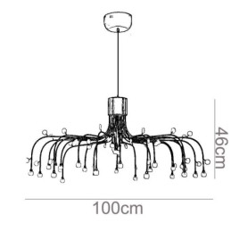 Lampada a sospensione Nordic Creative Lampada da soffitto bianca naturale 30 luci