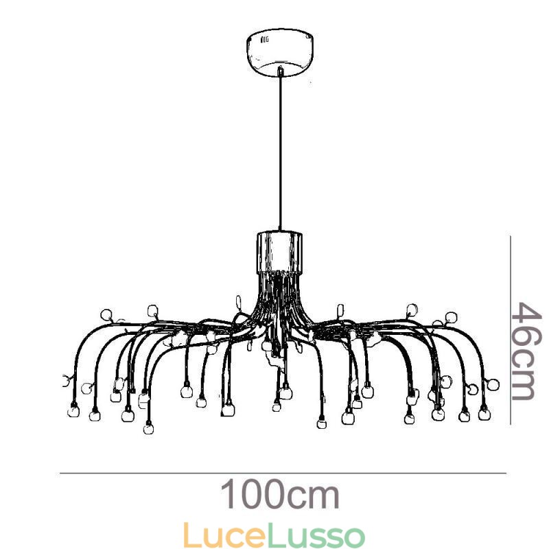 Lampada a sospensione Nordic Creative Lampada da soffitto bianca naturale 30 luci